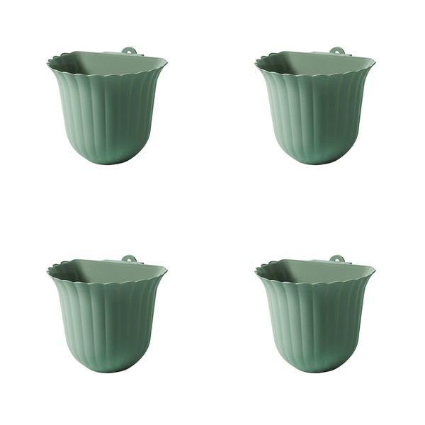 Pastel Coloured Wall-Mounted Decorative Hanging Flower Planter 4 Pack