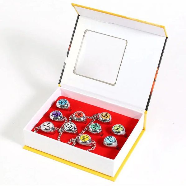 Naruto Akatsuki Member Ring 10 Pcs/Set Collectable