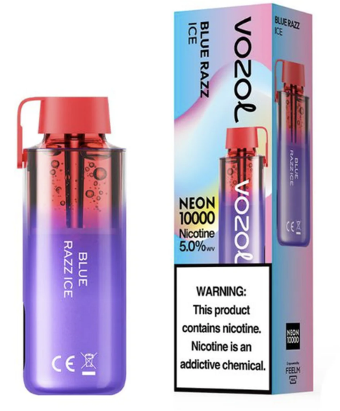 Vozol Neon 10 000 Puffs Disposable Vape - Blue Razz Ice