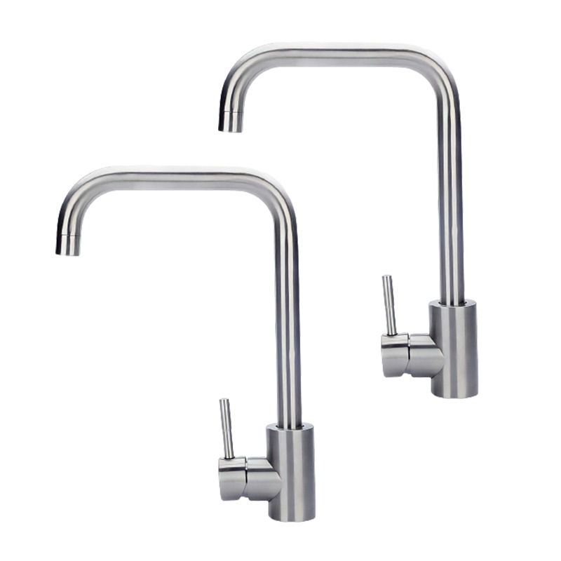 304 Square Stainless Steel Kitchen Faucet/Tap Set of 2