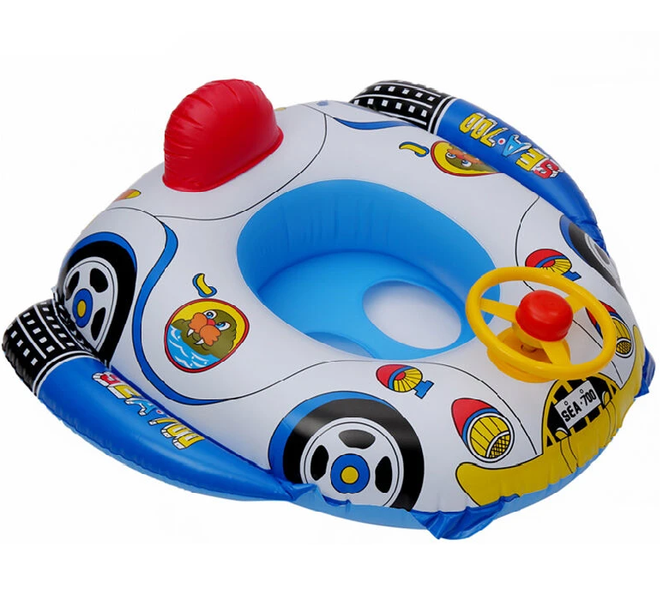 69 *65 Cartoon children swimming ring with steering wheel and horn