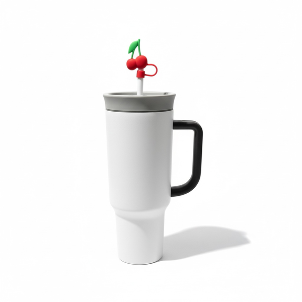 1.18L 2-in-1 Dual Sip Travel Tumbler - White Quartz