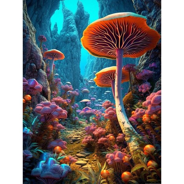 Fantasy Seabed Diamond Painting Kit: 5D Round Drill, Underwater Fantasy
