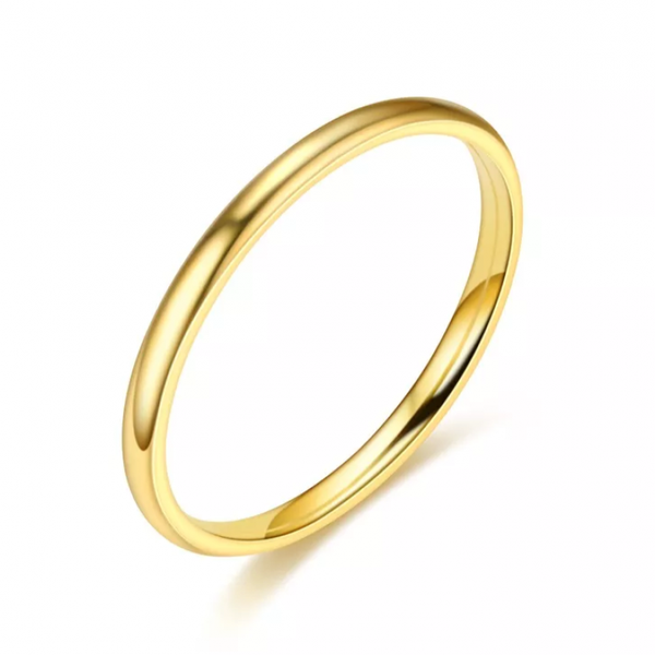 Ring Niche Stainless Steel Glossy Couple Ring Go image