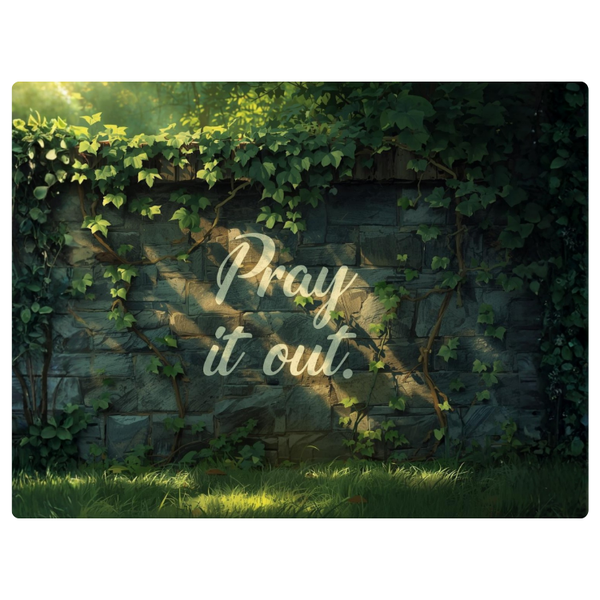 Greenery On Wall Pray It Out Faith Printed Mouse Pad