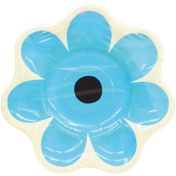 Blue Floral Paper Plates