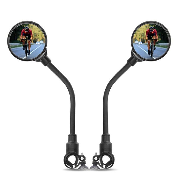 Bike Mirror Handlebar Mount 360 Adjustable Rotatable Rear View Mirror