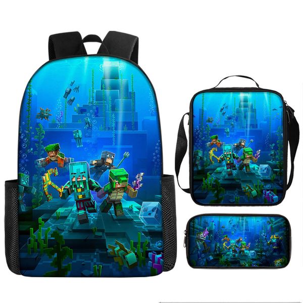 Lunch Box &amp; Pencil Case - Minecraft image