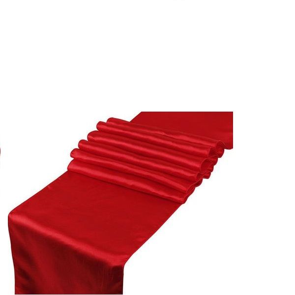 3m Red Satin Table Runner