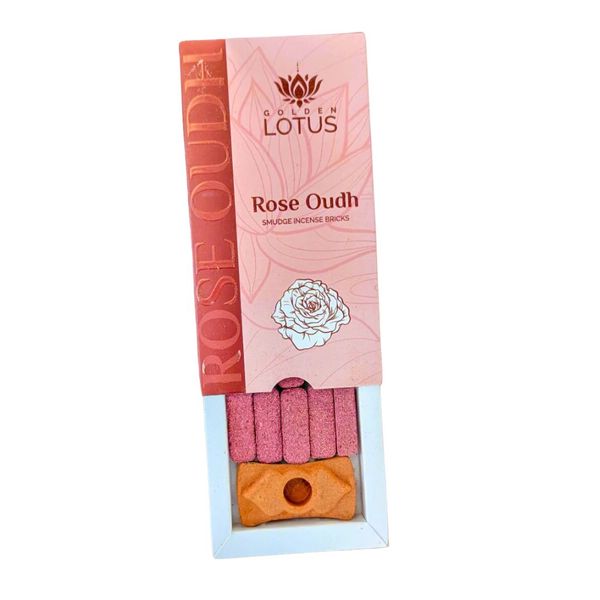 Golden Lotus Incense Bricks - Rose Oudh