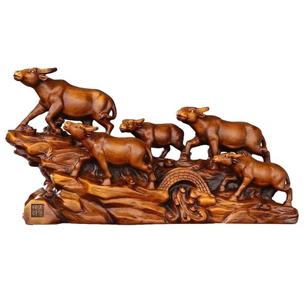 Decor Five Bull Desktop Figurine Ornament -110cm