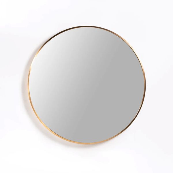 Orion Round Mirror,Wall Mounted Vanity Mirror - Gold