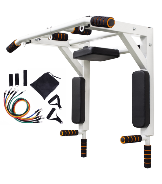 MultiFlex Pull Up Bar Multifunction All-in-One Exercise Station - White