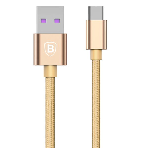 Baseus 1m - 5A Speed Q.C 3 USB Type-A 2.0 to Type-C Huawei Cable - Gold
