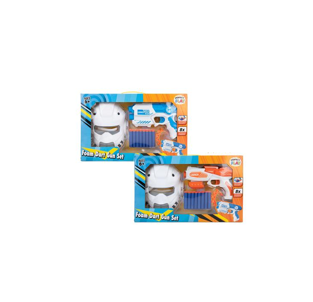 Foam Dart Gun Set + Mask x 2