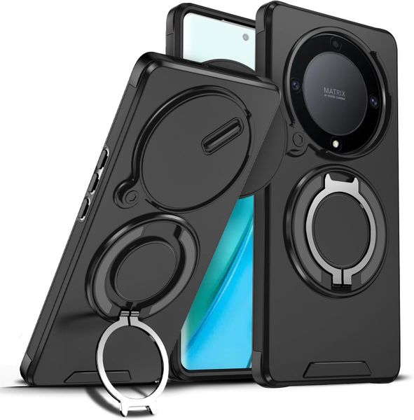 Magnetic Rotate Ring Phone Case Compatible With Honor X7D 5G