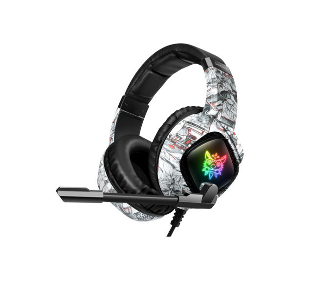 K19 Gaming Headset - Grey Camouflage Compatible With PS5 Xbox & PC