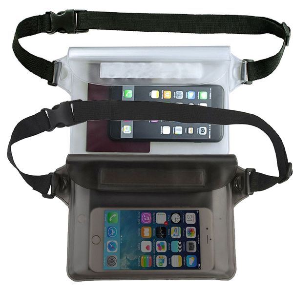 2 Waterproof Fanny Packs Boating Waterproof Waist Bags Phone Pouch Cases