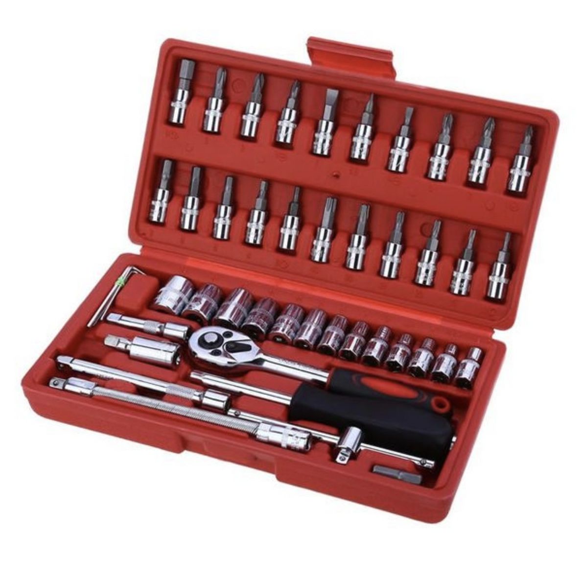 Acesa - 46 Piece Wrench Spanner Socket Tool Set Workshop Car Wrench Set ...