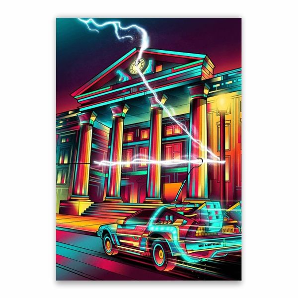 Back To The Future Clock Tower Poster - A1