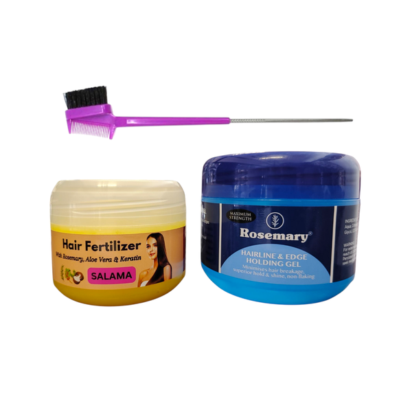 Rosemary Hairline and Edge Holding Gel, Hair Fertilizer &amp;Edge Control Brush