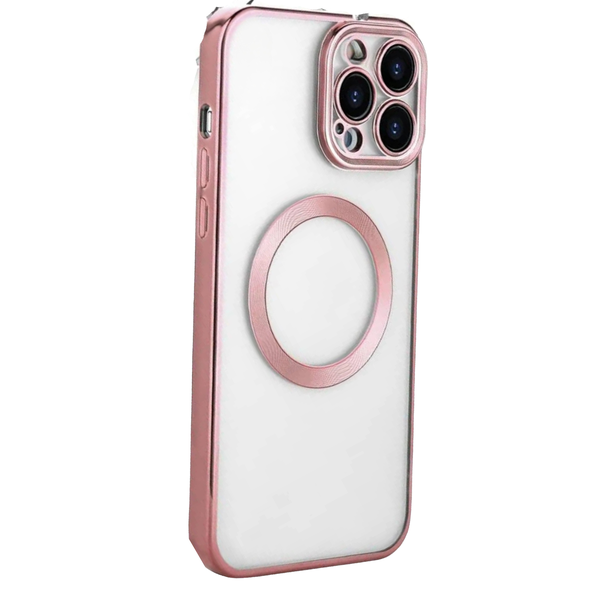 ZarDash Clear Shockproof Magnetic iPhone Case - 15 Pro Max - Black Trims