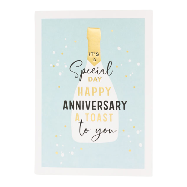 Anniversary Card - "Happy Anniversary" - Champagne