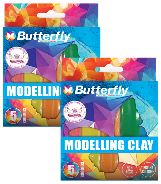 Butterfly Modelling Clay - 5 Colours (250G) X2