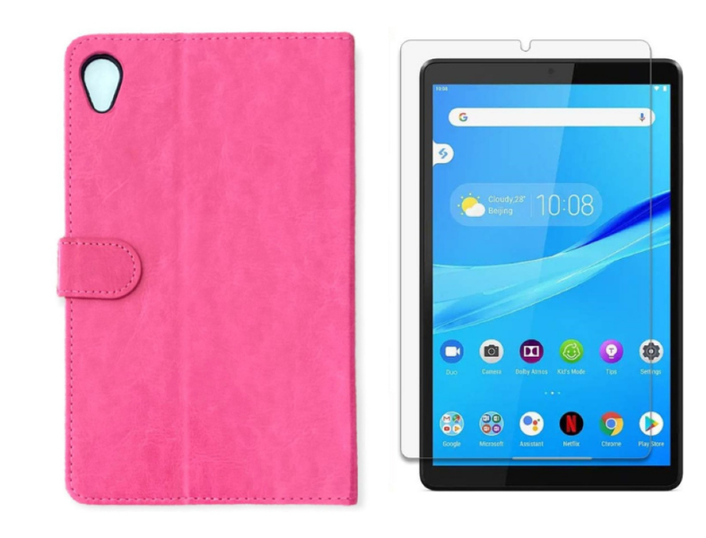 Protective Case &amp; HD Screen Protector For Lenovo Tab M8 - 8 Inch - Pink
