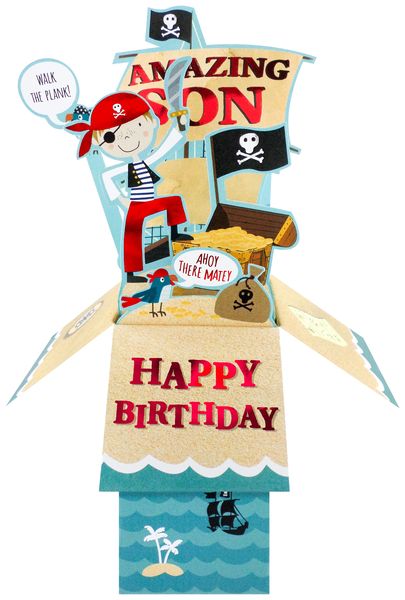 Clever Cubes 3D Pop-up card - Son Birthday