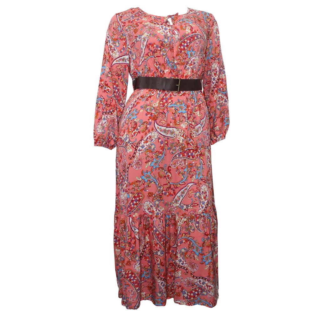 Purple & Prose Tiered Pink Paisley Dress | Shop Today. Get it Tomorrow ...