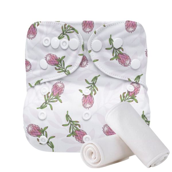 Kid Got Style - Reusable Nappy with 2 Inserts - Protea