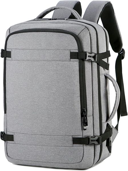 Large Anti-Theft Gray Laptop Bag with USB Charging Port