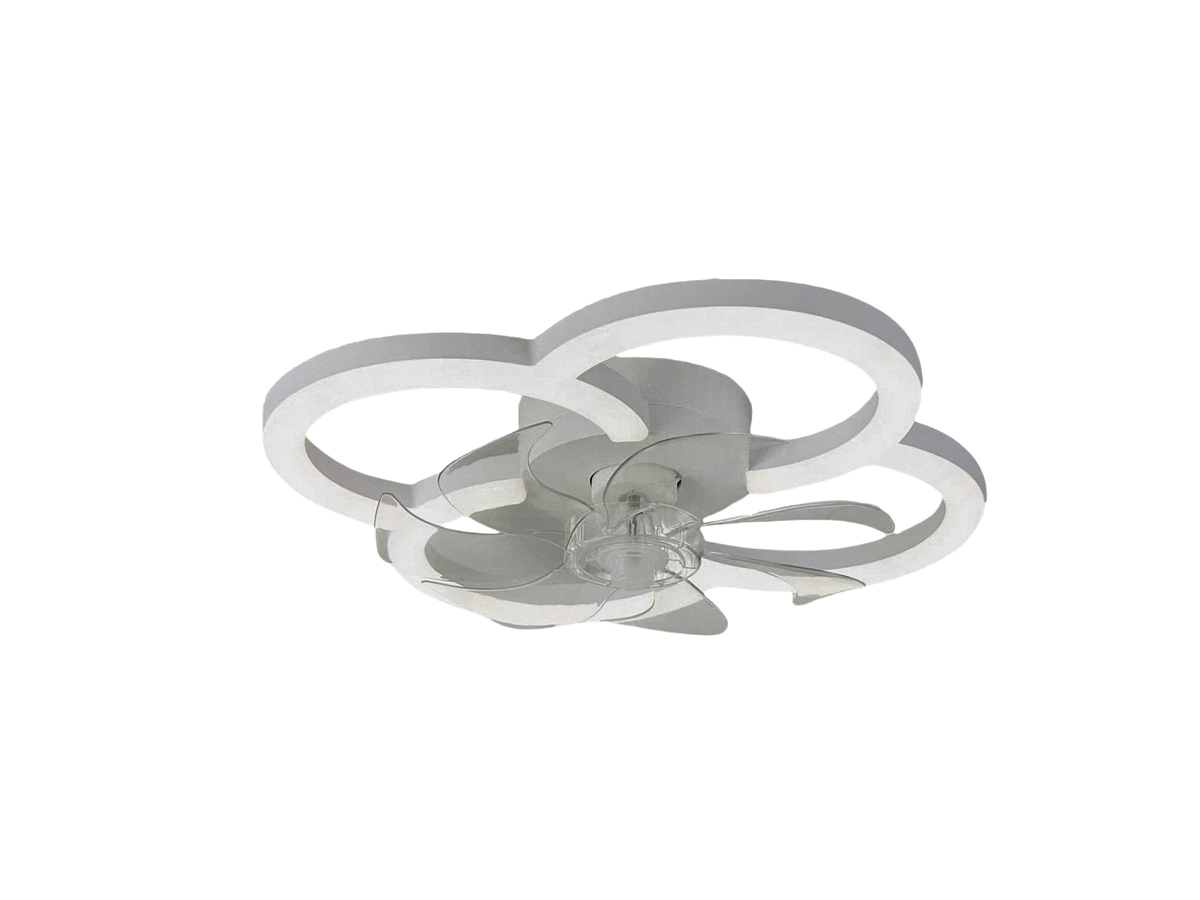 Four leaf clover simple modern intelligent remote control ceiling fan light