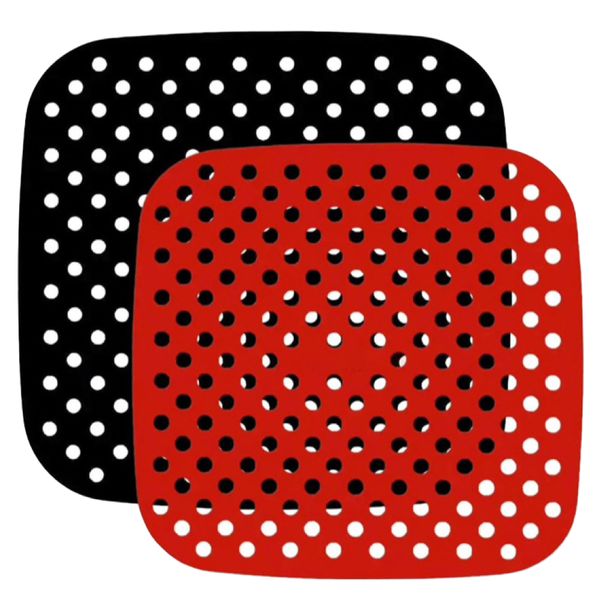 Kitchen Air Fryer Liner Mat Set of 2 - Square (18.6cm)