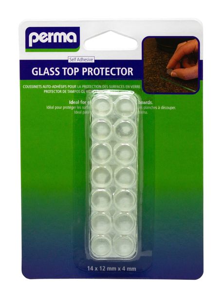 Perma Adhesive Glass Top Protector - 14 x (12mm x 4mm)