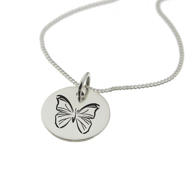 Butterfly Necklace with 'I believe in Me' Engraved on the Back