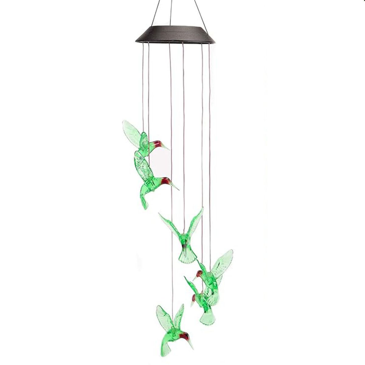 Solar Wind Chime LED Light Outdoor Garden Decoration Ceiling Mount