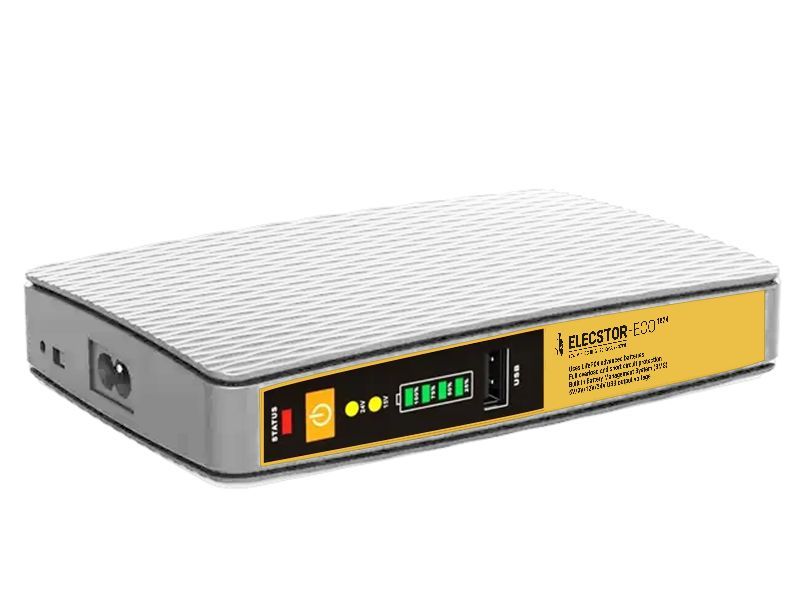 Elecstor Mini UPS 18W 25WH Wifi Router LiFeP04 battery backup