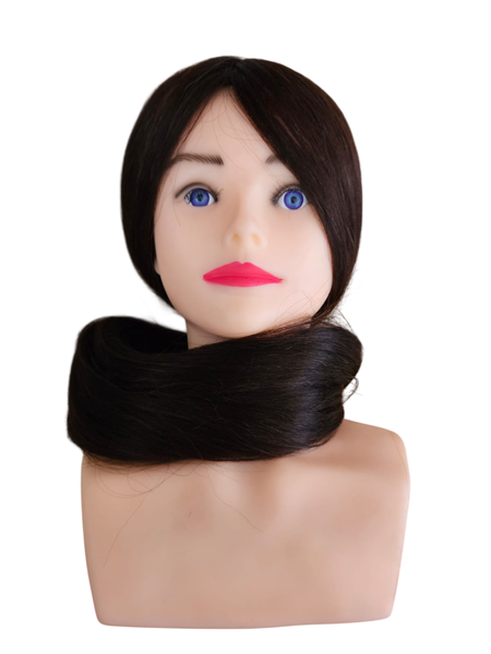 Professional Human Hair (75 Percent) Mannequin Head with Shoulder