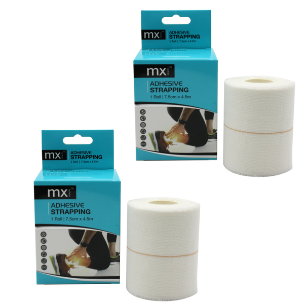 MX Health Strapping Adhesive Bandage Premium 75mm x 4.5m - Pack of 2