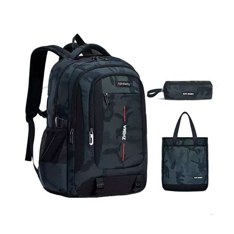 Boys Teenager School Backpack 3 Piece Set. Image