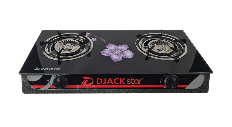 2 Burner Auto-Ignition Tempered Glass Panel Gas Stove (8212B)
