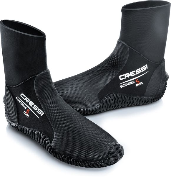 Cressi Ultra Span Boots 5 mm - Neoprene Diving Boots with Non-Slip Sole