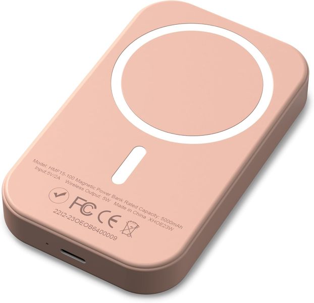 Portable Backup Battery Macsafe Power Bank 5000mAh-Pink