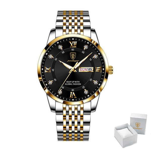 Poedagar Waterproof Luminous Luxury Quartz Wristwatch with Box