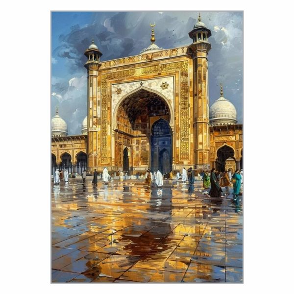Delhi Mosque Painting Poster - A1