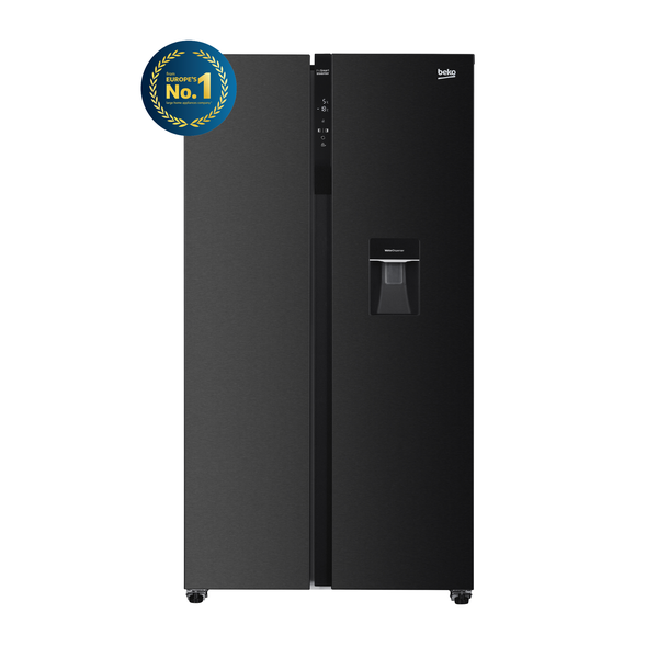 BEKO A++ Dark Inox Grey 521L Side-by-Side Fridge GNO532B