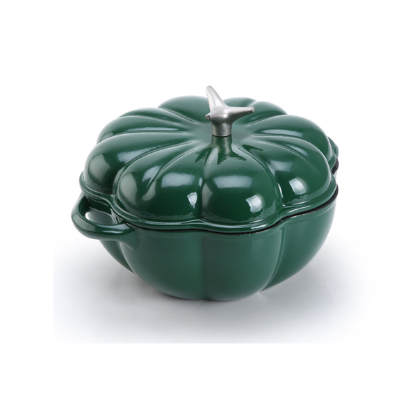 Pumpkin Shaped Enameled Cast Iron Dutch Pot