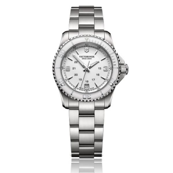 Victorinox Swiss Army - Maverick Ladies Watch 241699 - White Dial Steel Strap